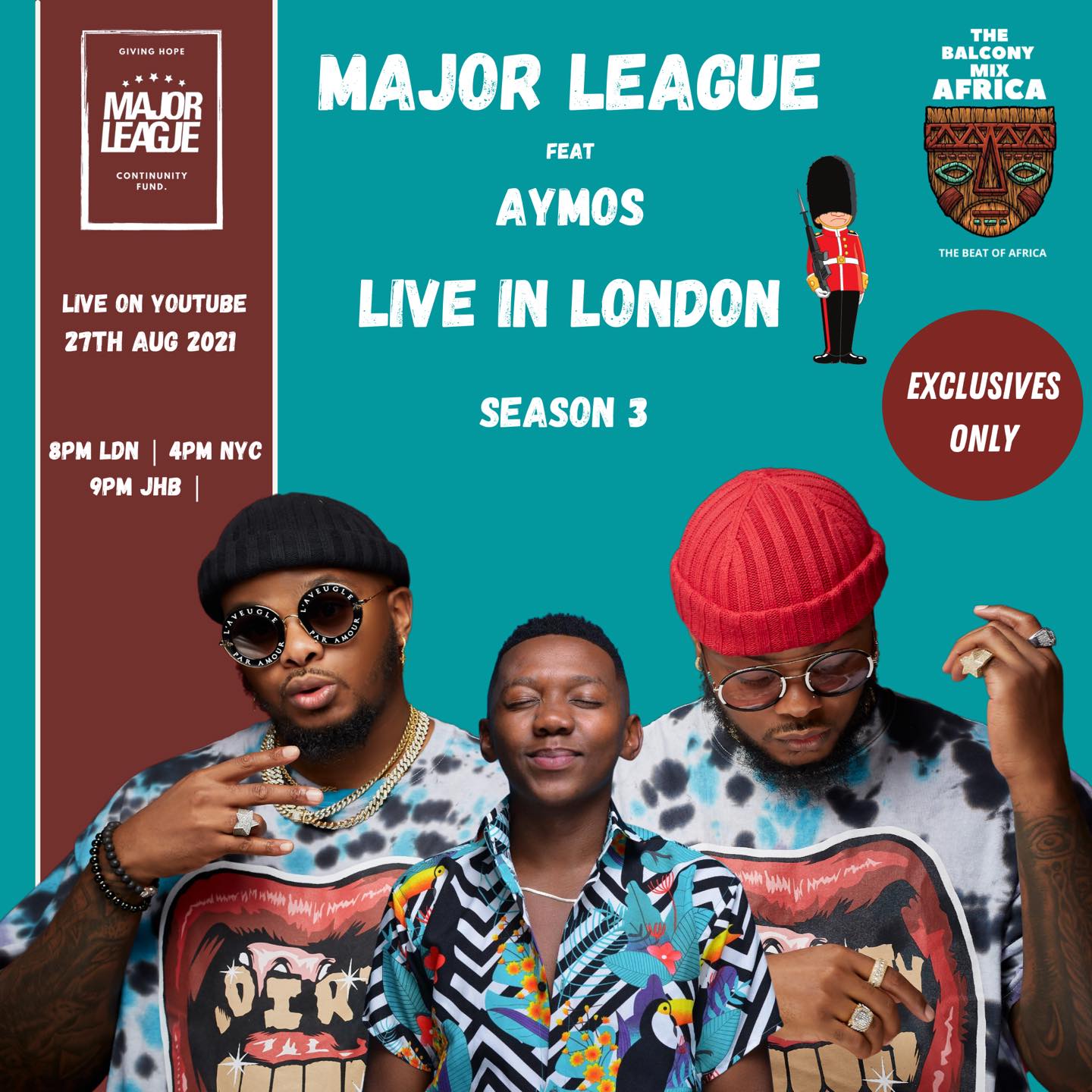 Unknown Artist - Major League Djz - Amapiano Balcony Mix Africa Live with (Aymos)