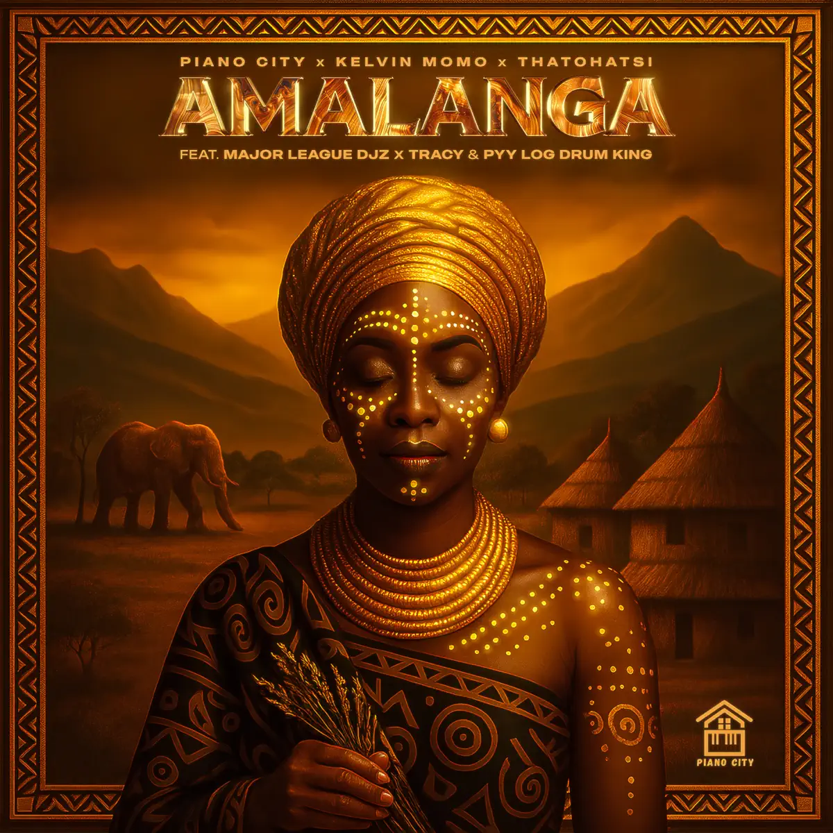 Piano City, Kelvin Momo & Thatohatsi - Amalanga (feat. Major League Djz, Tracy & PYY Log Drum King)